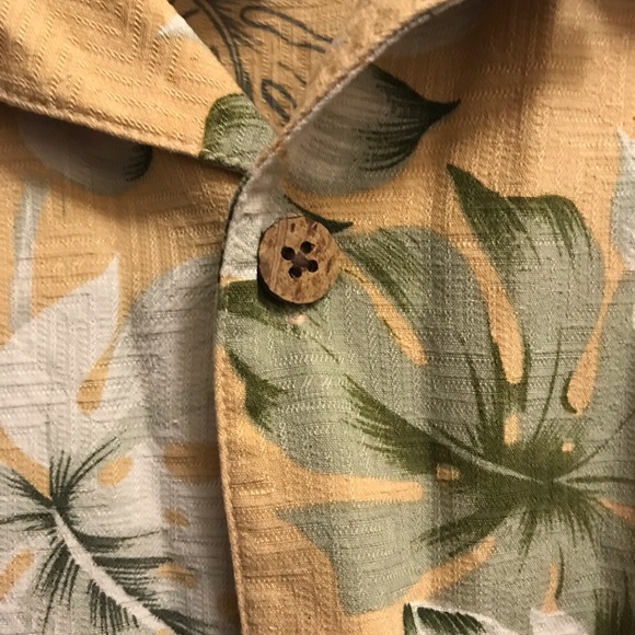Banana Cabana XL 100% Silk Hawaiian Shirt Preowned - Picture 5 of 7